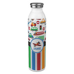 Transportation & Stripes 20oz Stainless Steel Water Bottle - Full Print (Personalized)