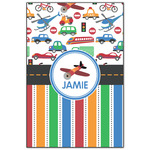 Transportation & Stripes Wood Print - 20x30 (Personalized)