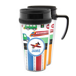 Transportation & Stripes Acrylic Travel Mug (Personalized)