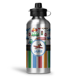 Transportation & Stripes Water Bottle - Aluminum - 20 oz (Personalized)