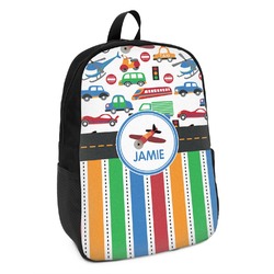 Transportation & Stripes Kids Backpack (Personalized)