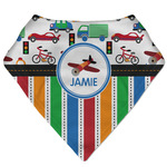 Transportation & Stripes Bandana Bib (Personalized)