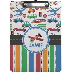 Transportation & Stripes Clipboard (Letter Size) (Personalized)
