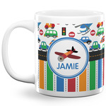 Transportation & Stripes 20 Oz Coffee Mug - White (Personalized)