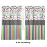 Transportation & Stripes Curtain Panel - Custom Size