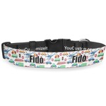 Transportation & Stripes Deluxe Dog Collar - Toy (6" to 8.5") (Personalized)