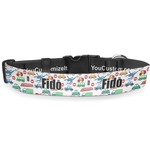 Transportation & Stripes Deluxe Dog Collar (Personalized)