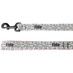 Transportation & Stripes Dog Leash - 6 ft (Personalized)