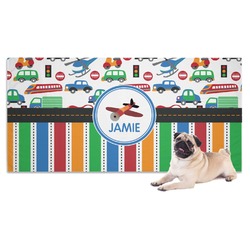 Transportation & Stripes Dog Towel (Personalized)