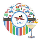 Transportation & Stripes Printed Drink Topper - 3.25" (Personalized)