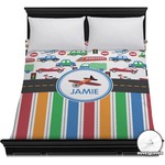 Transportation & Stripes Duvet Cover - Full / Queen (Personalized)