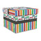 Transportation & Stripes Gift Boxes with Lid - Canvas Wrapped - Large - Front/Main