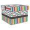 Transportation & Stripes Gift Boxes with Lid - Canvas Wrapped - X-Large - Front/Main