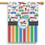 Transportation & Stripes 28" House Flag (Personalized)