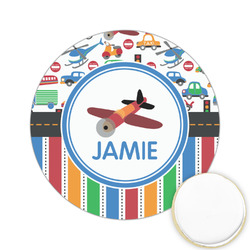 Transportation & Stripes Printed Cookie Topper - 2.15" (Personalized)