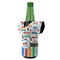 Transportation & Stripes Jersey Bottle Cooler - ANGLE (on bottle)