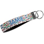 Transportation & Stripes Webbing Keychain Fob - Small (Personalized)