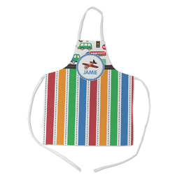 Transportation & Stripes Kid's Apron - Medium (Personalized)