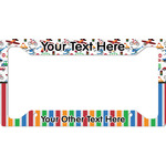 Transportation & Stripes License Plate Frame - Style A (Personalized)