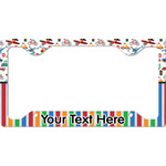 Transportation & Stripes License Plate Frame - Style C (Personalized)