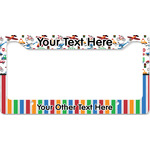 Transportation & Stripes License Plate Frame - Style B (Personalized)