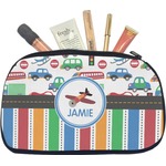 Transportation & Stripes Makeup / Cosmetic Bag - Medium (Personalized)