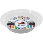 Transportation & Stripes Melamine Bowl (Personalized)