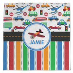 Transportation & Stripes Microfiber Dish Towel (Personalized)