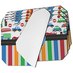 Transportation & Stripes Dining Table Mat - Octagon - Set of 4 (Single-Sided) w/ Name or Text