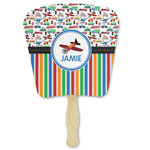 Transportation & Stripes Paper Fan (Personalized)