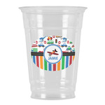 Transportation & Stripes Party Cups - 16oz (Personalized)