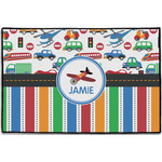 Transportation & Stripes Door Mat - 36"x24" (Personalized)