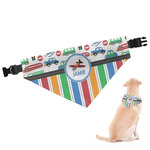 Transportation & Stripes Dog Bandana - Large (Personalized)