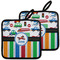 Transportation & Stripes Pot Holders - Set of 2 MAIN