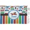 Transportation & Stripes Rectangular Appetizer / Dessert Plate