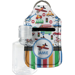 Transportation & Stripes Hand Sanitizer & Keychain Holder - Small (Personalized)