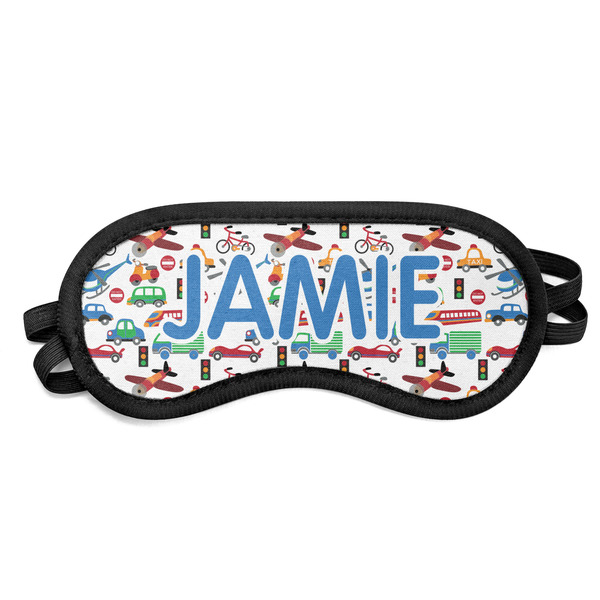 Custom Transportation & Stripes Sleeping Eye Mask - Small (Personalized)