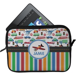 Transportation & Stripes Tablet Case / Sleeve (Personalized)