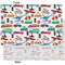 Transportation & Stripes Tissue Paper - Heavyweight - XL - Front & Back