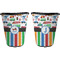 Transportation & Stripes Trash Can Black - Front and Back - Apvl