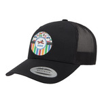 Transportation & Stripes Trucker Hat - Black (Personalized)