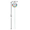 Transportation & Stripes White Plastic 5.5" Stir Stick - Round - Dimensions