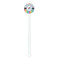 Transportation & Stripes White Plastic 5.5" Stir Stick - Round - Single Stick