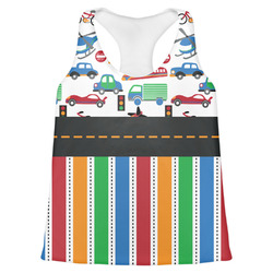 Transportation & Stripes Womens Racerback Tank Top - Small