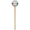 Transportation & Stripes Wooden 4" Food Pick - Round - Single Pick