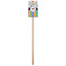 Transportation & Stripes Wooden 6.25" Stir Stick - Rectangular - Single Stick