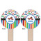 Transportation & Stripes Wooden 6" Food Pick - Round - Double Sided - Front & Back