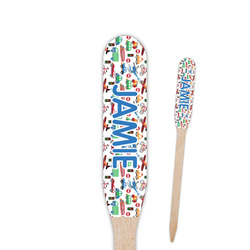Transportation & Stripes Paddle Wooden Food Picks - Double Sided (Personalized)