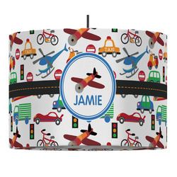 Transportation 16" Drum Pendant Lamp - Fabric (Personalized)