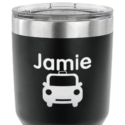 Transportation 30 oz Stainless Steel Tumbler - Black - Single Sided (Personalized)